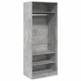 Grau-betonfarbener Holzwerkstoffschrank 80x50x200 cm von , Kleiderschränke - Ref: Foro24-3307696, Preis: 154,73 €, Rabatt: %