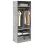 Grau-betonfarbener Holzwerkstoffschrank 80x50x200 cm von , Kleiderschränke - Ref: Foro24-3307696, Preis: 154,73 €, Rabatt: %