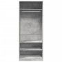 Grau-betonfarbener Holzwerkstoffschrank 80x50x200 cm von , Kleiderschränke - Ref: Foro24-3307696, Preis: 156,67 €, Rabatt: %