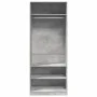 Grau-betonfarbener Holzwerkstoffschrank 80x50x200 cm von , Kleiderschränke - Ref: Foro24-3307696, Preis: 154,73 €, Rabatt: %