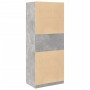 Armario de madera de ingeniería gris hormigón 80x50x200 cm by , Wardrobes - Ref: Foro24-3307696, Price: 156,67 €, Discount: %