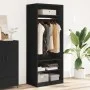 Armario de madera de ingeniería negro 80x50x200 cm de , Armarios roperos - Ref: Foro24-3307694, Precio: 165,85 €, Descuento: %