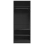 Armario de madera de ingeniería negro 80x50x200 cm by , Wardrobes - Ref: Foro24-3307694, Price: 174,62 €, Discount: %