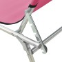 Tumbona plegable con toldo de acero rosa magenta de vidaXL, Tumbonas - Ref: Foro24-310327, Precio: 74,86 €, Descuento: %