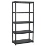 5-stöckiges Ablageregal aus schwarzem Kunststoff 91,5x45,7x185 cm von vidaXL, Industrieregale - Ref: Foro24-147686, Preis: 82...
