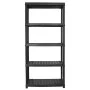 5-stöckiges Ablageregal aus schwarzem Kunststoff 91,5x45,7x185 cm von vidaXL, Industrieregale - Ref: Foro24-147686, Preis: 84...