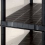 5-stöckiges Ablageregal aus schwarzem Kunststoff 91,5x45,7x185 cm von vidaXL, Industrieregale - Ref: Foro24-147686, Preis: 82...