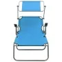 Tumbona con toldo de acero acero azul de vidaXL, Tumbonas - Ref: Foro24-310336, Precio: 87,01 €, Descuento: %
