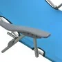 Tumbona con toldo de acero acero azul de vidaXL, Tumbonas - Ref: Foro24-310336, Precio: 87,01 €, Descuento: %