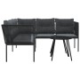 Gartensofa mit schwarzen Kissen aus Stahl und Textilene. von , Gartensets - Ref: Foro24-3283740, Preis: 357,06 €, Rabatt: %