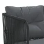 Sofá de jardín con cojines acero y textilene negro by , Garden sets - Ref: Foro24-3283740, Price: 352,59 €, Discount: %