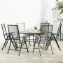 Set de sillas jardín reclinables 7 piezas acero antracita by , Garden sets - Ref: Foro24-3283763, Price: 465,81 €, Discount: %