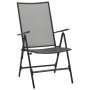 Set aus 7 Gartenstühlen mit verstellbarer Rückenlehne, aus anthrazitfarbenem Stahl. von , Gartensets - Ref: Foro24-3283763, P...
