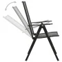 Set de sillas jardín reclinables 7 piezas acero antracita de , Conjuntos de jardín - Ref: Foro24-3283763, Precio: 451,67 €, D...