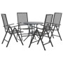 Set aus 5 verstellbaren Gartenstühlen aus anthrazitfarbenem Stahl von , Gartensets - Ref: Foro24-3283761, Preis: 294,19 €, Ra...