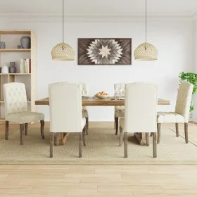 Esszimmerstühle, 6 Stück, Stoff mit Leinenoptik in Beige. von , Essstühle - Ref: Foro24-3309176, Preis: 816,07 €, Rabatt: %