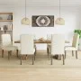 Esszimmerstühle, 6 Stück, Stoff mit Leinenoptik in Beige. von , Essstühle - Ref: Foro24-3309176, Preis: 820,99 €, Rabatt: %