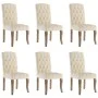 Esszimmerstühle, 6 Stück, Stoff mit Leinenoptik in Beige. von , Essstühle - Ref: Foro24-3309176, Preis: 820,99 €, Rabatt: %