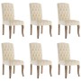 Esszimmerstühle, 6 Stück, Stoff mit Leinenoptik in Beige. von , Essstühle - Ref: Foro24-3309176, Preis: 901,96 €, Rabatt: %