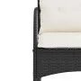 Silla mecedora de jardín con cojines ratán sintético negro de , Sillas de jardín - Ref: Foro24-369018, Precio: 95,09 €, Descu...
