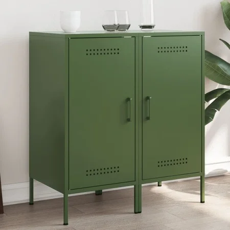 Aparadores 2 unidades acero verde oliva 36x39x79 cm by , Sideboards - Ref: Foro24-843021, Price: 127,82 €, Discount: %