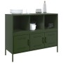 Aparador acero verde oliva 100,5x39x79 cm by , Sideboards - Ref: Foro24-843094, Price: 128,85 €, Discount: %