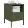 Mesitas de noche 2 unidades acero verde oliva 36x39x50,5 cm de , Mesitas de noche - Ref: Foro24-843063, Precio: 110,29 €, Des...