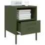 Mesitas de noche 2 unidades acero verde oliva 36x39x50,5 cm de , Mesitas de noche - Ref: Foro24-843063, Precio: 110,29 €, Des...