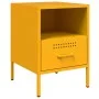 Zwei Nachttische aus gelbem Senf-Stahl, 36x39x50,5 cm. von , Nachttische - Ref: Foro24-843061, Preis: 110,35 €, Rabatt: %