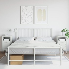 Mesitas de noche 2 unidades acero blanco 36x39x68 cm by , Nightstands - Ref: Foro24-843077, Price: 115,40 €, Discount: %