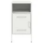 Nachttische, 2 Stück, weißer Stahl, 36x39x68 cm. von , Nachttische - Ref: Foro24-843077, Preis: 97,02 €, Rabatt: %