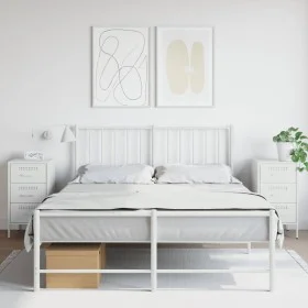 Nachttische, 2 Stück, weißer Stahl, 36x39x68 cm. von , Nachttische - Ref: Foro24-843089, Preis: 142,74 €, Rabatt: %