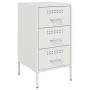 Nachttische, 2 Stück, weißer Stahl, 36x39x68 cm. von , Nachttische - Ref: Foro24-843089, Preis: 142,74 €, Rabatt: %