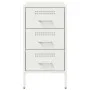 Nachttische, 2 Stück, weißer Stahl, 36x39x68 cm. von , Nachttische - Ref: Foro24-843089, Preis: 142,74 €, Rabatt: %