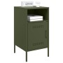 Mesitas de noche 2 unidades acero verde oliva 36x39x68 cm de , Mesitas de noche - Ref: Foro24-843075, Precio: 115,49 €, Descu...