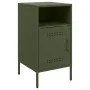 Mesitas de noche 2 unidades acero verde oliva 36x39x68 cm de , Mesitas de noche - Ref: Foro24-843075, Precio: 114,14 €, Descu...
