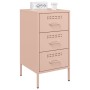 Mesita de noche acero rosa 36x39x68 cm de , Mesitas de noche - Ref: Foro24-843080, Precio: 92,66 €, Descuento: %