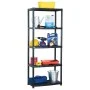 5-level black plastic storage shelf 71x38x170 cm by vidaXL, Industrial shelving - Ref: Foro24-147684, Price: 58,98 €, Discoun...