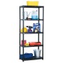 5-stöckiges Ablageregal aus schwarzem Kunststoff 71x38x170 cm von vidaXL, Industrieregale - Ref: Foro24-147684, Preis: 57,67 ...