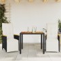 Mesita y sillas jardín 3 pzas y cojines ratán sintético negro von , Gartensets - Ref: Foro24-3276959, Preis: 354,52 €, Rabatt: %