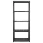5-level black plastic storage shelf 71x38x170 cm by vidaXL, Industrial shelving - Ref: Foro24-147684, Price: 58,98 €, Discoun...