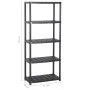 5-level black plastic storage shelf 71x38x170 cm by vidaXL, Industrial shelving - Ref: Foro24-147684, Price: 58,98 €, Discoun...