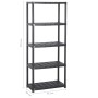 5-stöckiges Ablageregal aus schwarzem Kunststoff 71x38x170 cm von vidaXL, Industrieregale - Ref: Foro24-147684, Preis: 57,67 ...