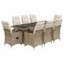 Set de mesa y sillas de jardín 5 pzas y cojines ratán PE beige by , Garden sets - Ref: Foro24-3277265, Price: 1,00 €, Discoun...
