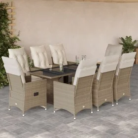 Set de mesa y sillas de jardín 5 pzas y cojines ratán PE beige by , Garden sets - Ref: Foro24-3276944, Price: 1,00 €, Discoun...