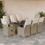 Set de mesa y sillas de jardín 5 pzas y cojines ratán PE beige by , Garden sets - Ref: Foro24-3276944, Price: 1,00 €, Discoun...