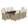Set de mesa y sillas de jardín 5 pzas y cojines ratán PE beige by , Garden sets - Ref: Foro24-3276944, Price: 1,00 €, Discoun...