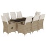 Set de mesa y sillas de jardín 5 pzas y cojines ratán PE beige de , Conjuntos de jardín - Ref: Foro24-3276944, Precio: 1,00 €...