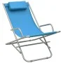 Sillas mecedoras 2 unidades acero azul de vidaXL, Tumbonas - Ref: Foro24-310340, Precio: 120,55 €, Descuento: %