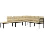 Bancos de jardín cojines 4 pzas acero recubrimiento polvo negro by , Garden sets - Ref: Foro24-3283645, Price: 422,58 €, Disc...